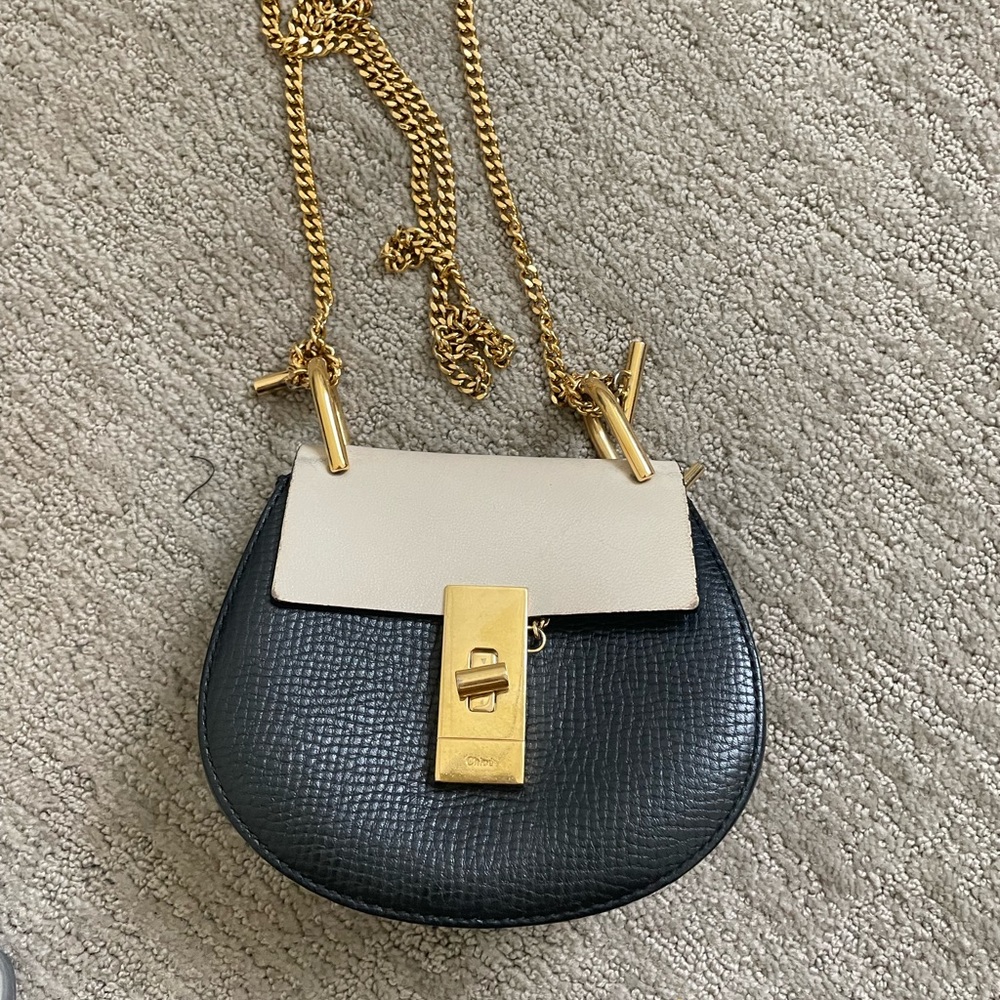 Chloe Drew mini bag black and tan